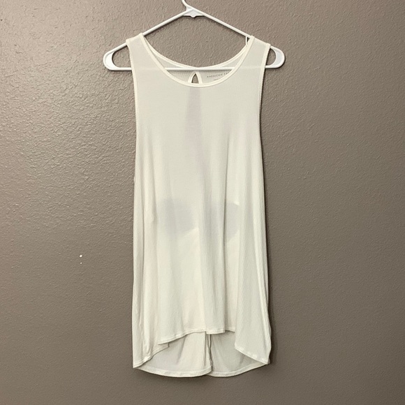 American Eagle soft and sexy Rib cross back white Tank top Medium-read descripti - Picture 1 of 10
